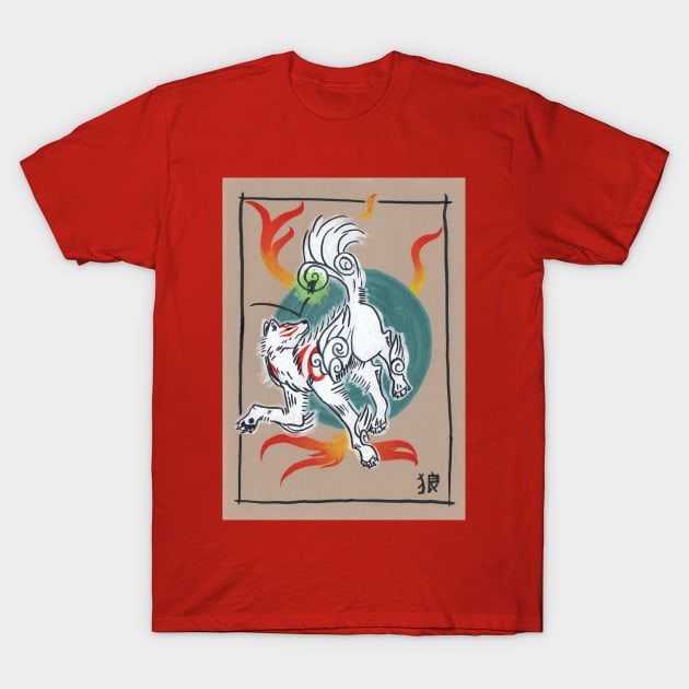 Okami Amaterasu and Issun T-Shirt by MiTexcel